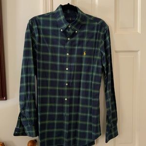 Long sleeve button down.